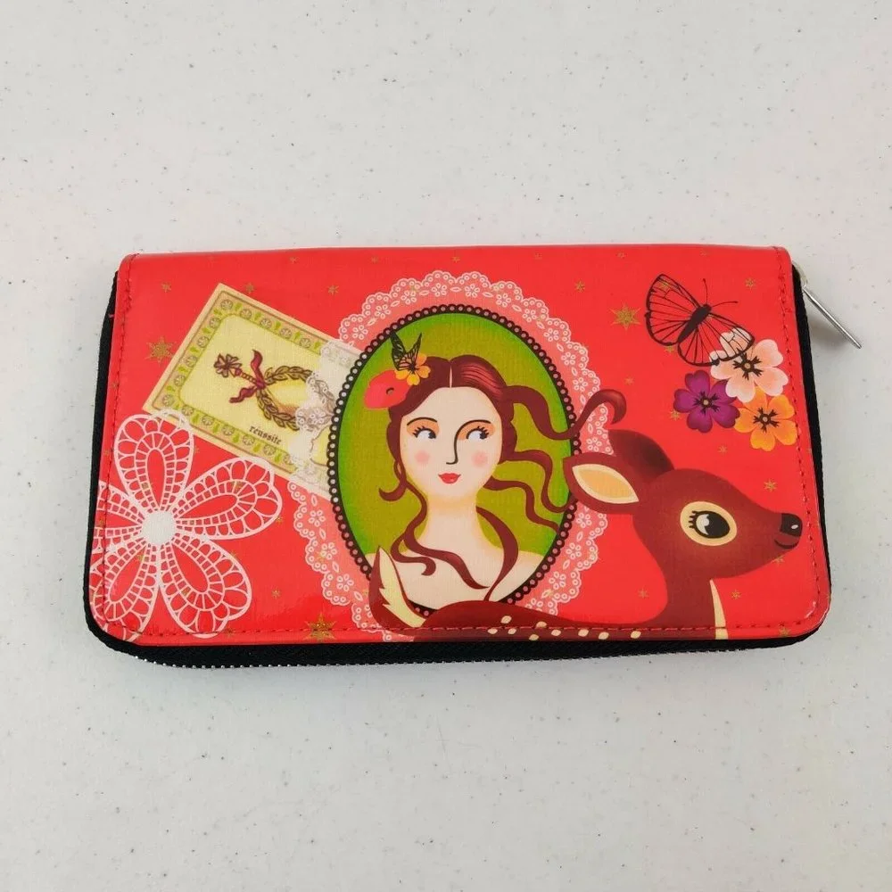 Derriere LA Porte Paris Clutch Wallet la fortune illustration by Magali Rieusset